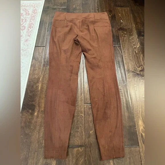 Sundance Luxe Dream Soft Faux Suede Leggings Pants Brown size 8 - Picture 8 of 9